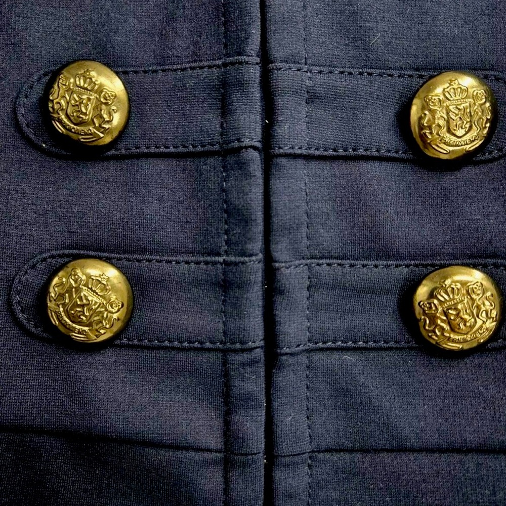 🪖Military Blazer Jacket Petite Twilight INC XS NWT - Picture 4 of 7
